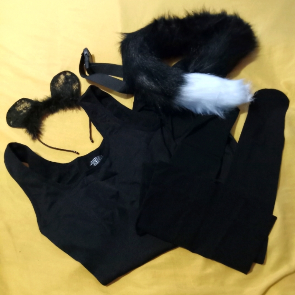 🖤🤍 NWT Womens Black Cat Costume Small Halloween Party Fun Event Sexy Classy